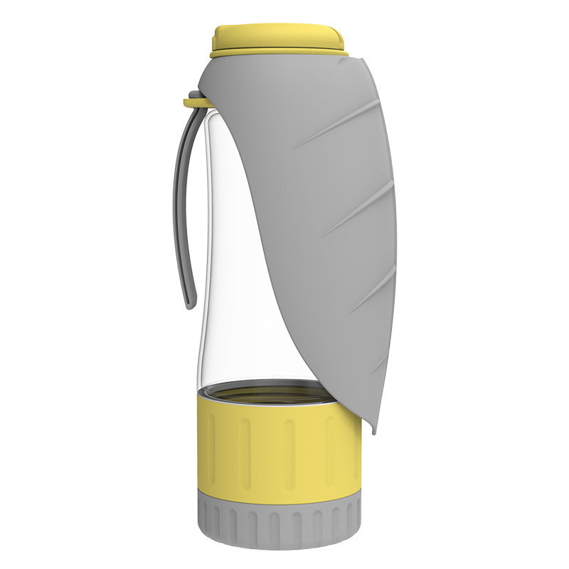 2 In 1 Multifunction Pet Dog Water Bottle Silicone Foldable Portable